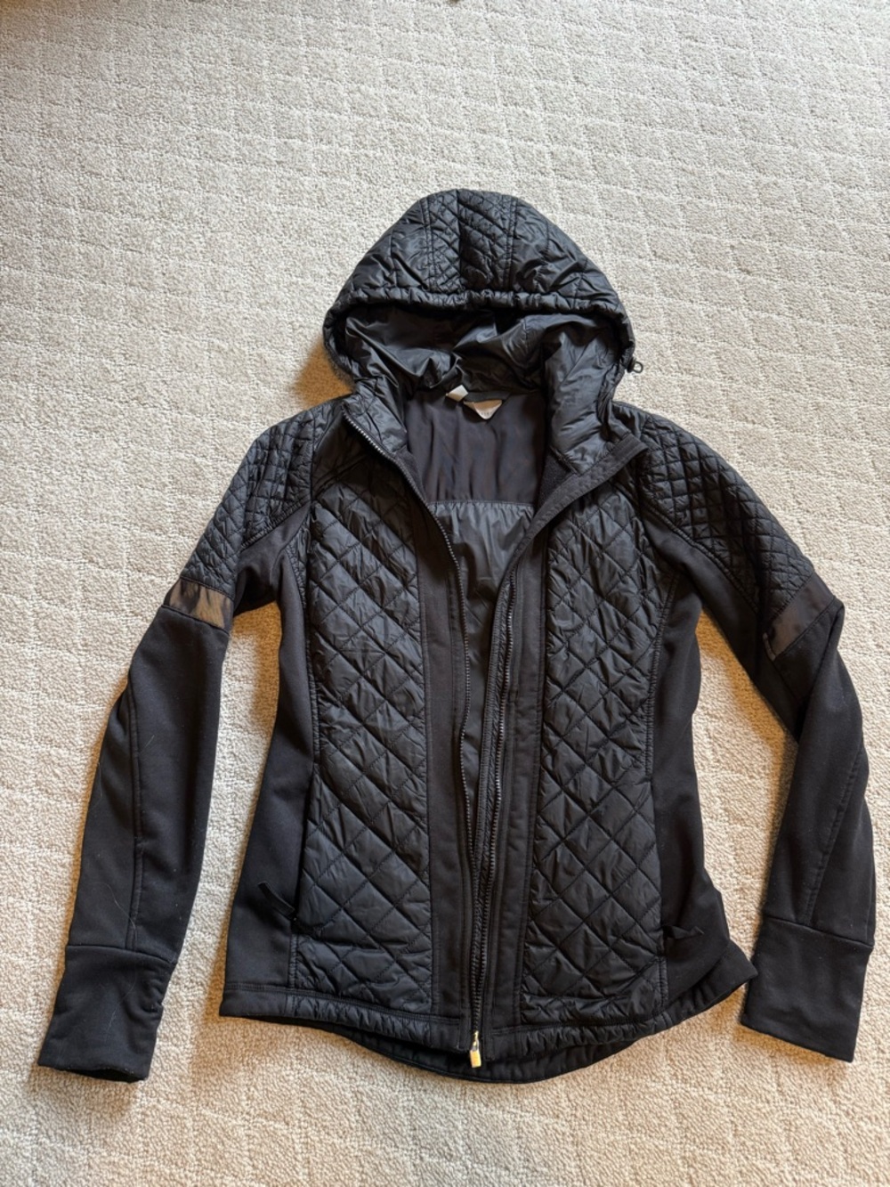 Athleta Women’s Quilted Hooded Jacket - Black